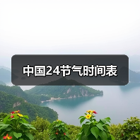 中国24节气时间表（图4）