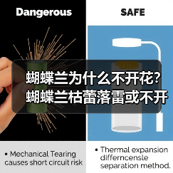 蝴蝶兰为什么不开花?蝴蝶兰枯蕾落雷或不开花的原因是什么?(图3) 蝴蝶兰为什么不开花?蝴蝶兰枯蕾落雷或不开花的原因是什么?(图3)